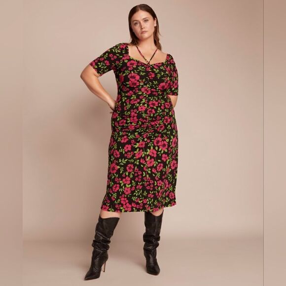 NWT 11 Honore Lauryn Floral Midi Dress - Picture 3 of 8